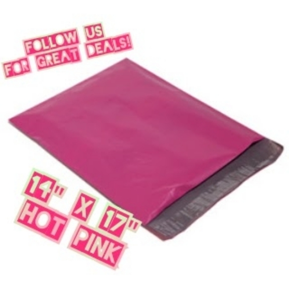 Other - 50 Hot Pink Poly Mailers 14x17
